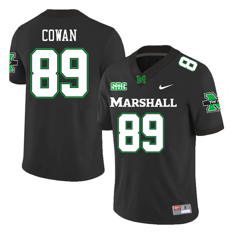 Marshall Thundering Herd #89 Atley Cowan College Football Jerseys Stitched-Black